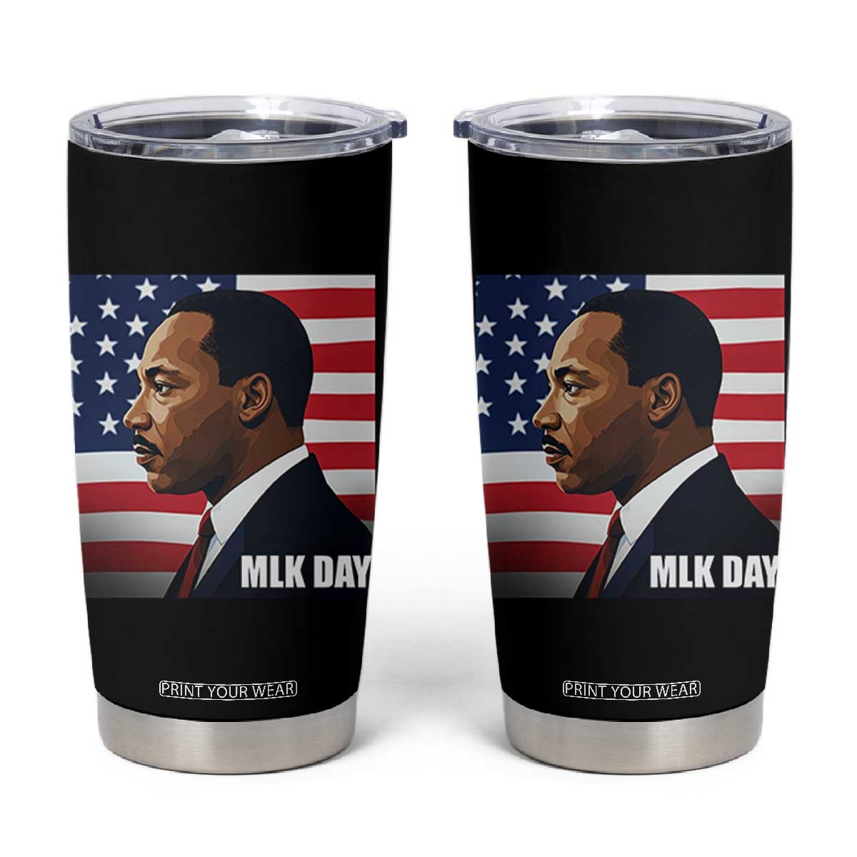 Martin Luther King Jr Tumbler Cup Human Rights TS14 Black Print Your Wear