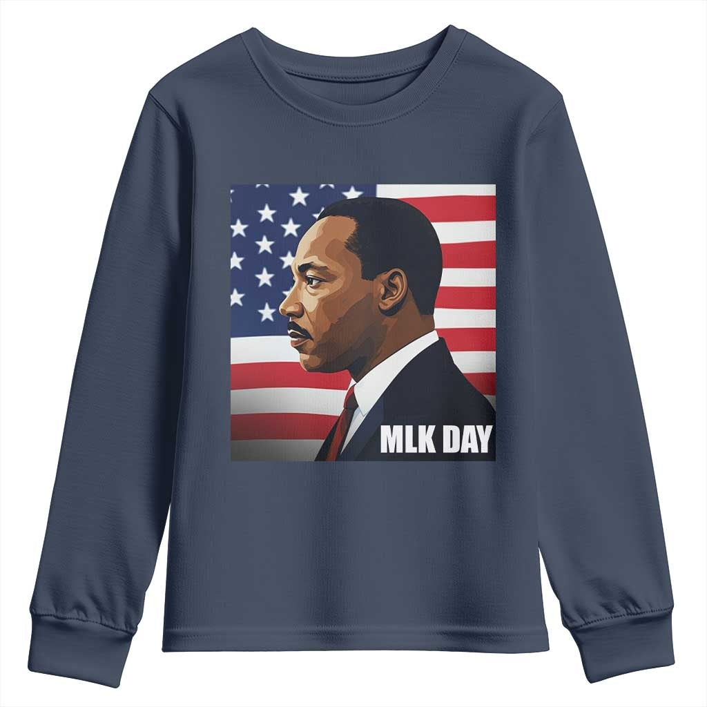 Martin Luther King Jr Youth Sweatshirt Human Rights TS14 Navy Print Your Wear
