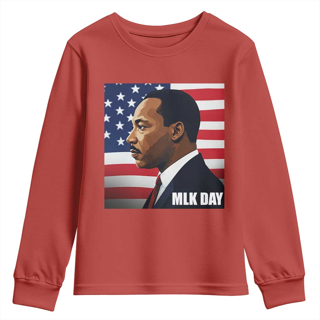 Martin Luther King Jr Youth Sweatshirt Human Rights TS14 Red Print Your Wear