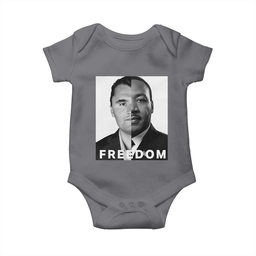 Freedom Charlie Kirk Baby Onesie Martin Luther King Jr TS14 Charcoal Print Your Wear