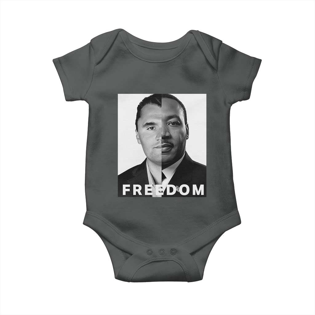 Freedom Charlie Kirk Baby Onesie Martin Luther King Jr TS14 Dark Heather Print Your Wear