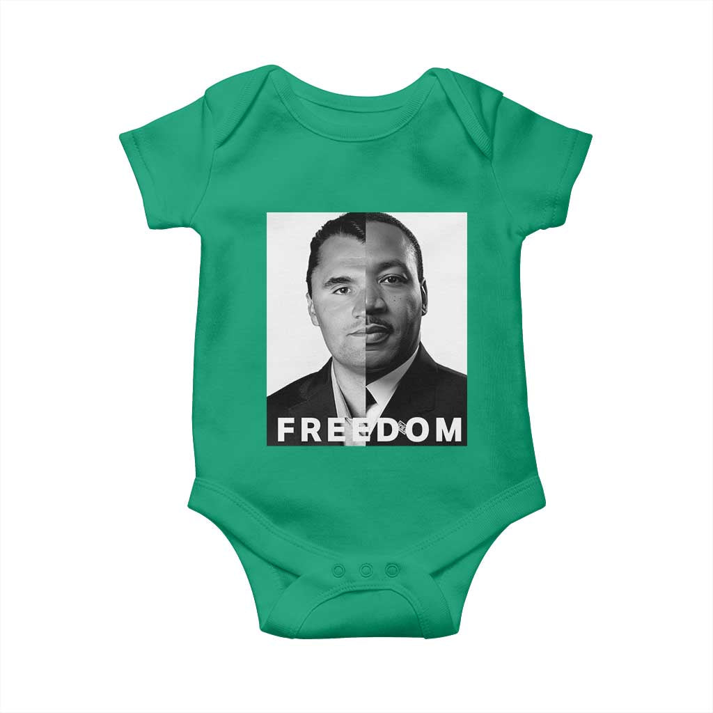 Freedom Charlie Kirk Baby Onesie Martin Luther King Jr TS14 Irish Green Print Your Wear