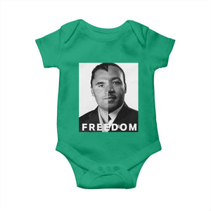 Freedom Charlie Kirk Baby Onesie Martin Luther King Jr TS14 Irish Green Print Your Wear