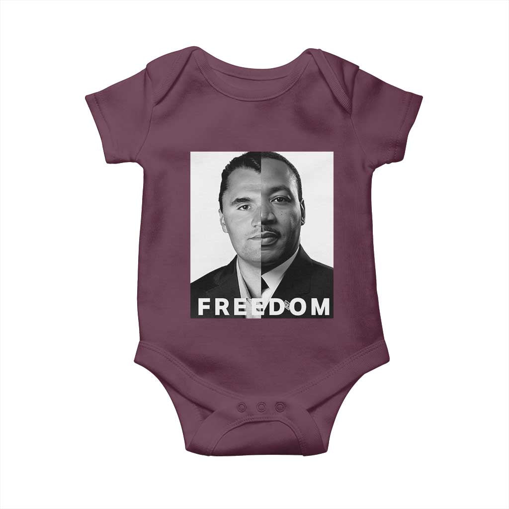 Freedom Charlie Kirk Baby Onesie Martin Luther King Jr TS14 Maroon Print Your Wear