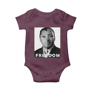 Freedom Charlie Kirk Baby Onesie Martin Luther King Jr TS14 Maroon Print Your Wear