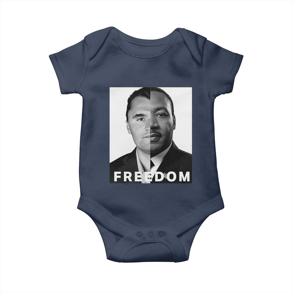 Freedom Charlie Kirk Baby Onesie Martin Luther King Jr TS14 Navy Print Your Wear