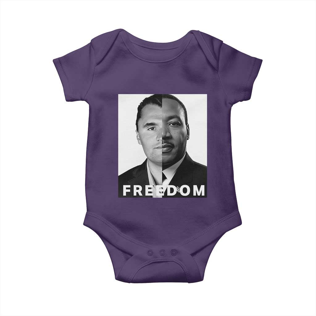 Freedom Charlie Kirk Baby Onesie Martin Luther King Jr TS14 Purple Print Your Wear
