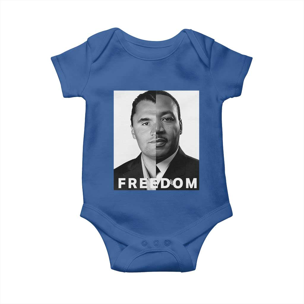 Freedom Charlie Kirk Baby Onesie Martin Luther King Jr TS14 Royal Blue Print Your Wear