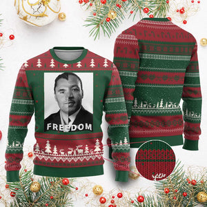 Freedom Charlie Kirk Ugly Christmas Sweater Martin Luther King Jr TS14 Red Green Print Your Wear