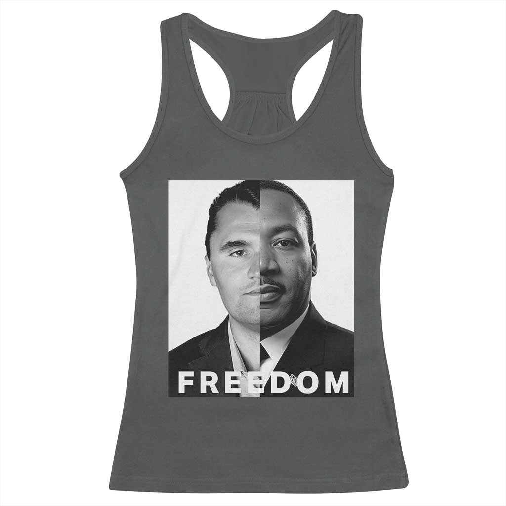 Freedom Charlie Kirk Racerback Tank Top Martin Luther King Jr TS14 Dark Heather Print Your Wear