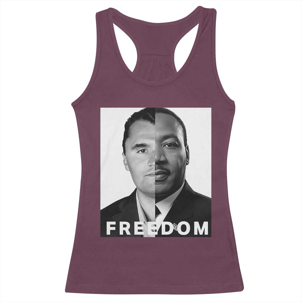 Freedom Charlie Kirk Racerback Tank Top Martin Luther King Jr TS14 Maroon Print Your Wear