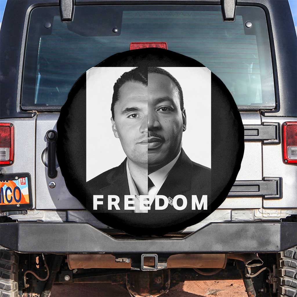 Freedom Charlie Kirk Spare Tire Cover Martin Luther King Jr TS14 No hole Black Print Your Wear