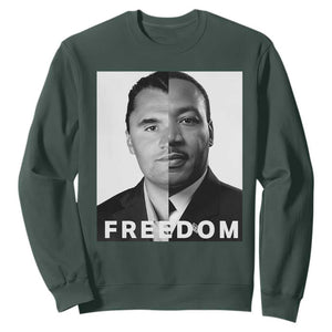 Freedom Charlie Kirk Sweatshirt Martin Luther King Jr TS14 Dark Forest Green Print Your Wear