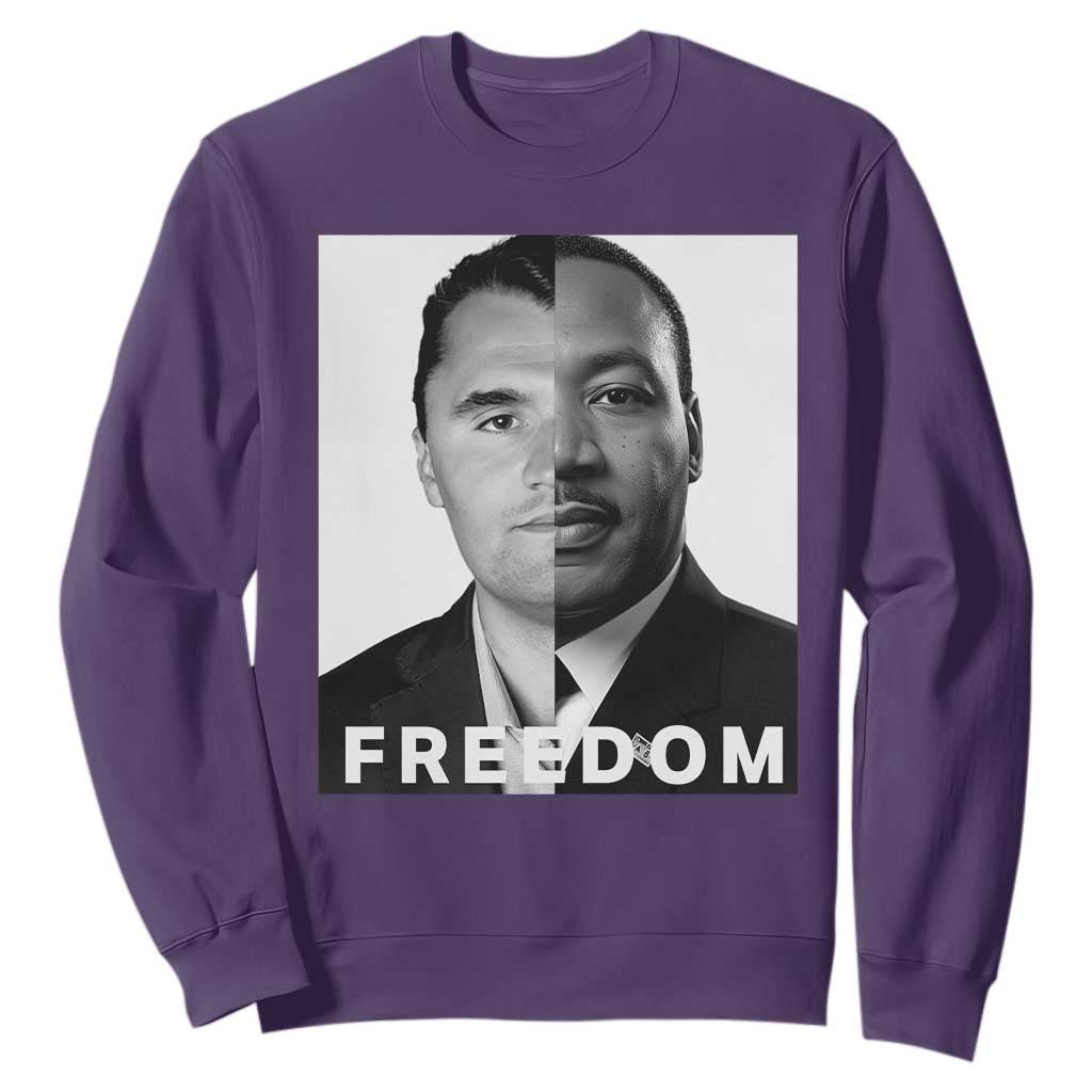 Freedom Charlie Kirk Sweatshirt Martin Luther King Jr TS14 Purple Print Your Wear