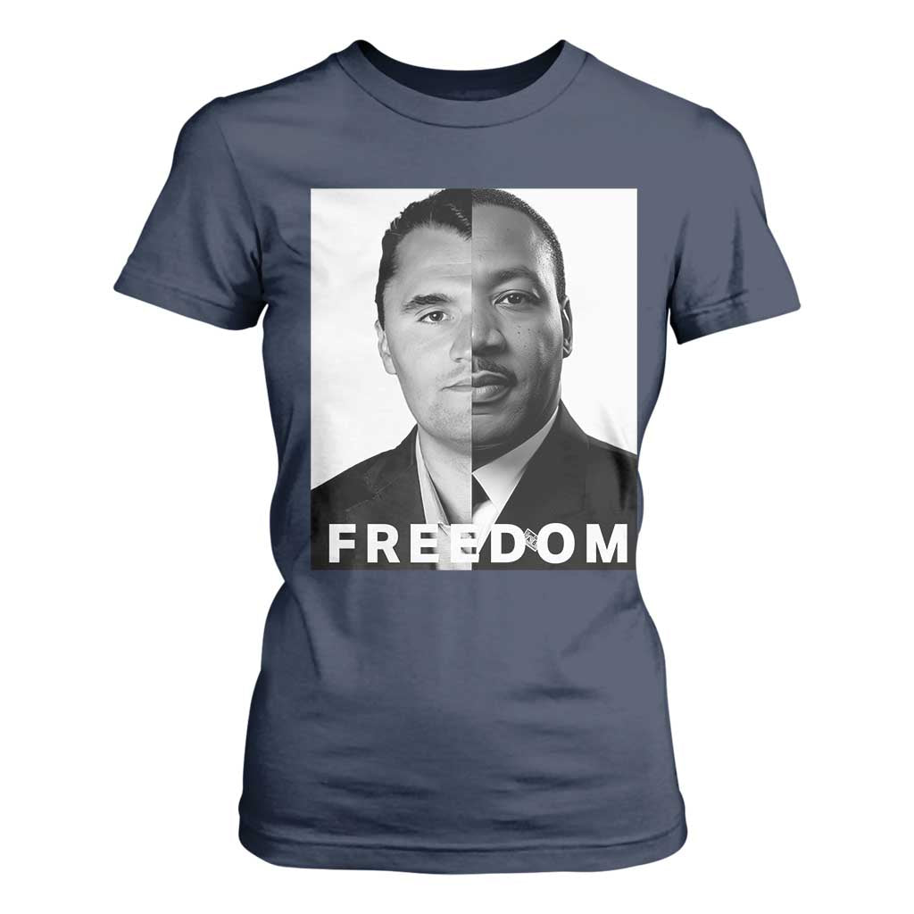 Freedom Charlie Kirk T Shirt For Women Martin Luther King Jr TS14 Navy Print Your Wear