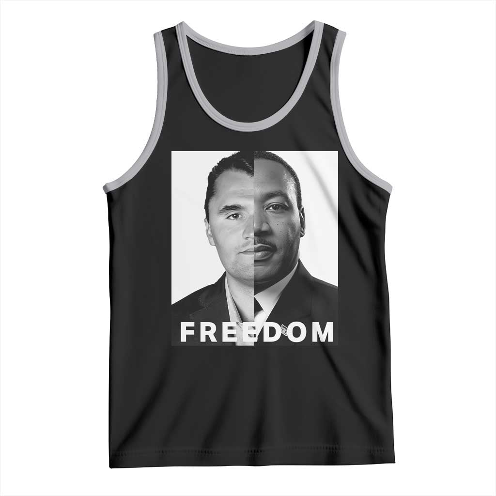 Freedom Charlie Kirk Tank Top Martin Luther King Jr TS14 Black Athletic Heather Print Your Wear