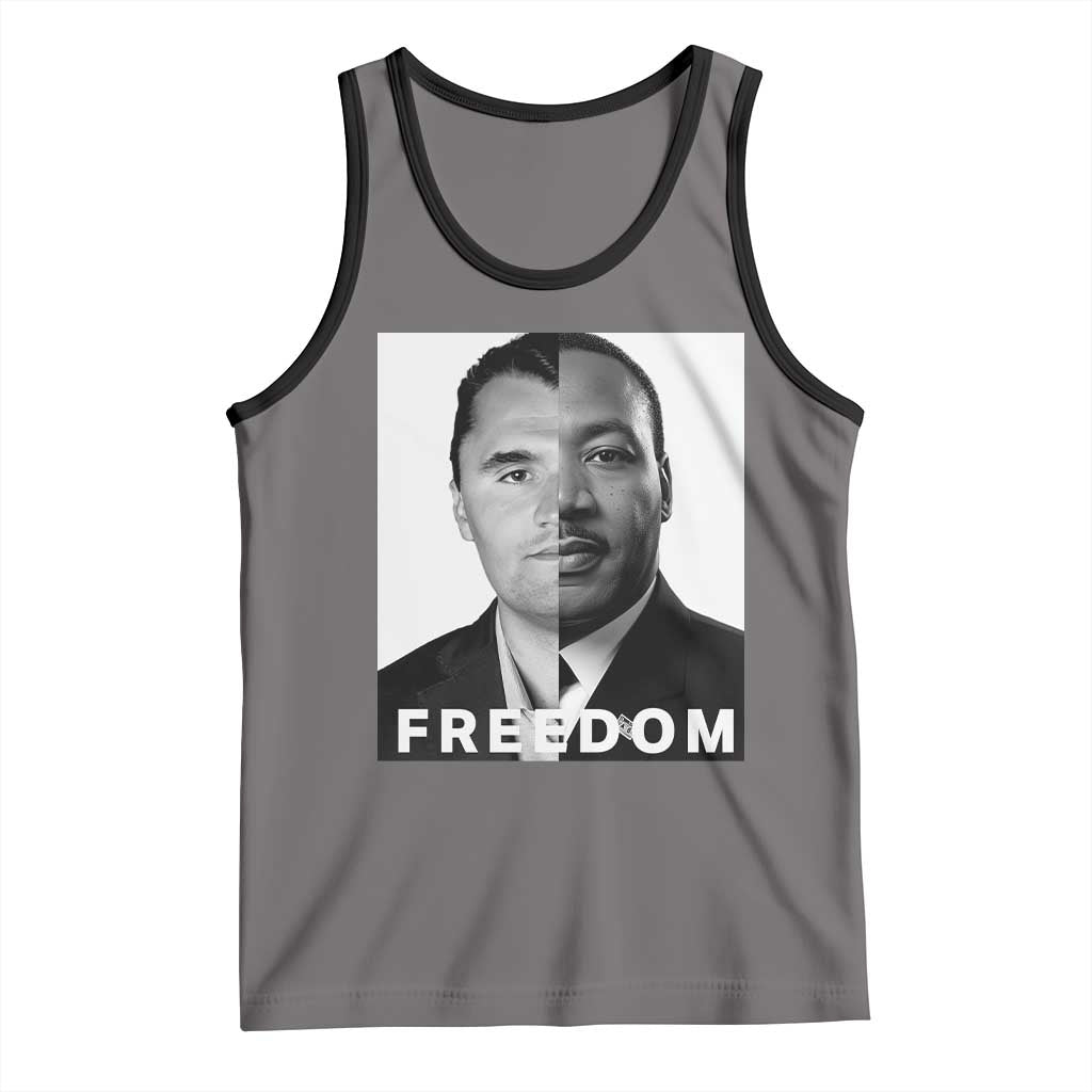 Freedom Charlie Kirk Tank Top Martin Luther King Jr TS14 Deep Heather Black Print Your Wear