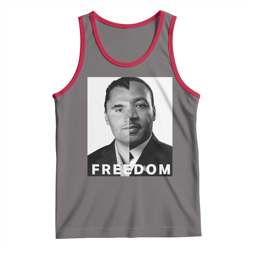 Freedom Charlie Kirk Tank Top Martin Luther King Jr TS14 Deep Heather Red Print Your Wear