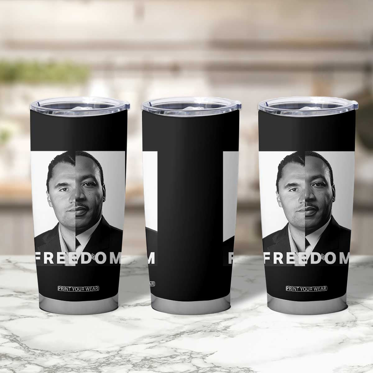 Freedom Charlie Kirk Tumbler Cup Martin Luther King Jr TS14 Print Your Wear