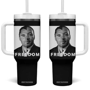 Freedom Charlie Kirk Tumbler With Handle Martin Luther King Jr TS14 One Size: 40 oz Black Print Your Wear