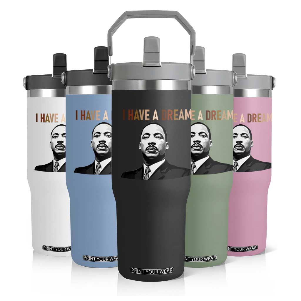 Martin Luther King Jr Flip Straw Tumbler I Have a Dream Cool Melanin Black History TS14 Print Your Wear