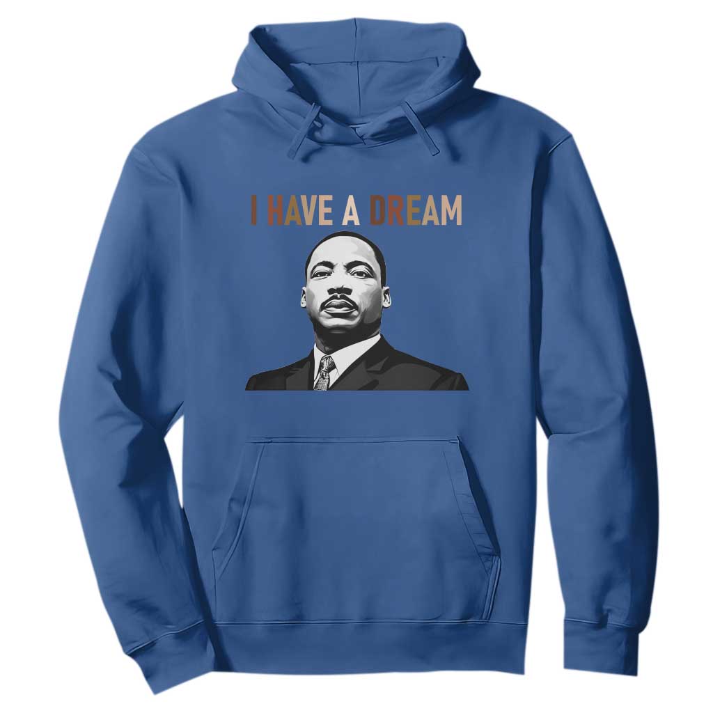 Martin Luther King Jr Hoodie I Have a Dream Cool Melanin Black History TS14 Royal Blue Print Your Wear