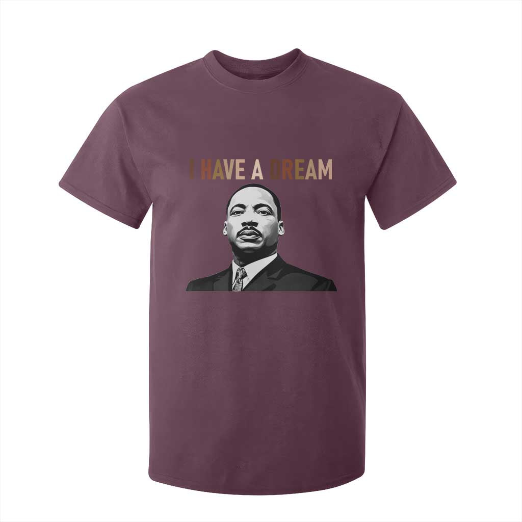 Martin Luther King Jr T Shirt For Kid I Have a Dream Cool Melanin Black History TS14 Maroon Print Your Wear