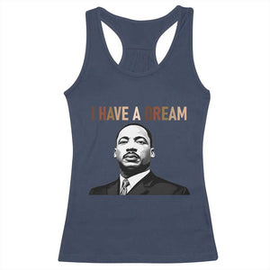 Martin Luther King Jr Racerback Tank Top I Have a Dream Cool Melanin Black History TS14 Navy Print Your Wear
