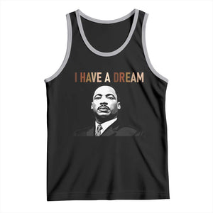 Martin Luther King Jr Tank Top I Have a Dream Cool Melanin Black History TS14 Black Athletic Heather Print Your Wear