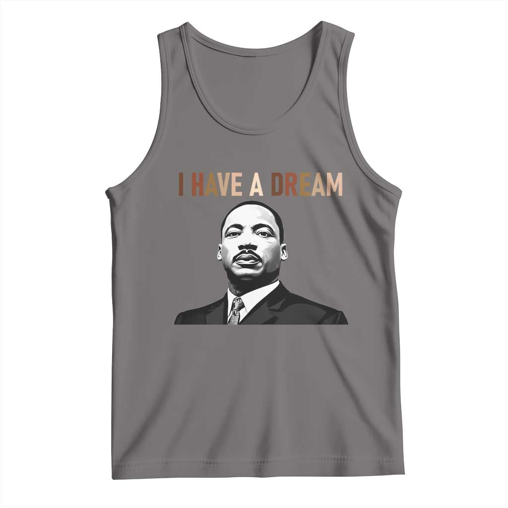 Martin Luther King Jr Tank Top I Have a Dream Cool Melanin Black History TS14 Deep Heather Print Your Wear