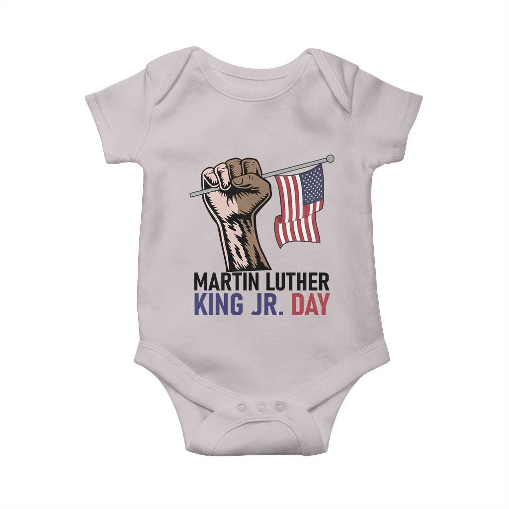 Martin Luther King Jr Baby Onesie Black History Month TS14 Ice Gray Print Your Wear