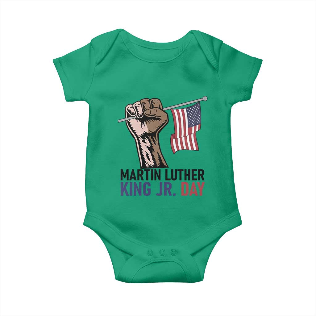 Martin Luther King Jr Baby Onesie Black History Month TS14 Irish Green Print Your Wear