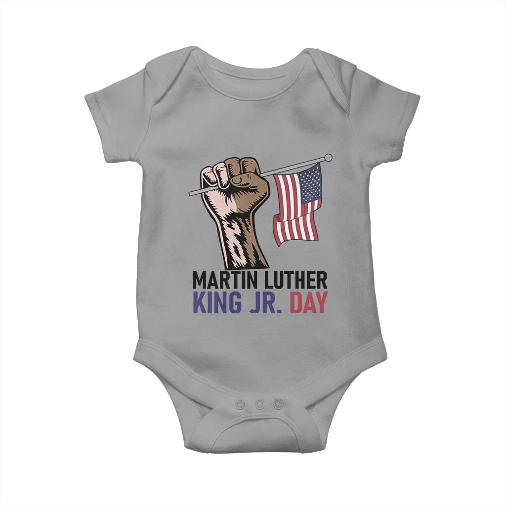 Martin Luther King Jr Baby Onesie Black History Month TS14 Sport Gray Print Your Wear