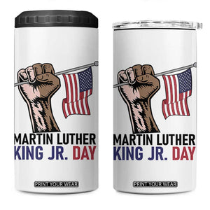 Martin Luther King Jr 4 in 1 Can Cooler Tumbler Black History Month TS14 One Size: 16 oz White Print Your Wear