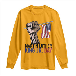 Martin Luther King Jr Long Sleeve Shirt Black History Month TS14 Gold Print Your Wear