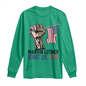 Martin Luther King Jr Long Sleeve Shirt Black History Month TS14 Irish Green Print Your Wear