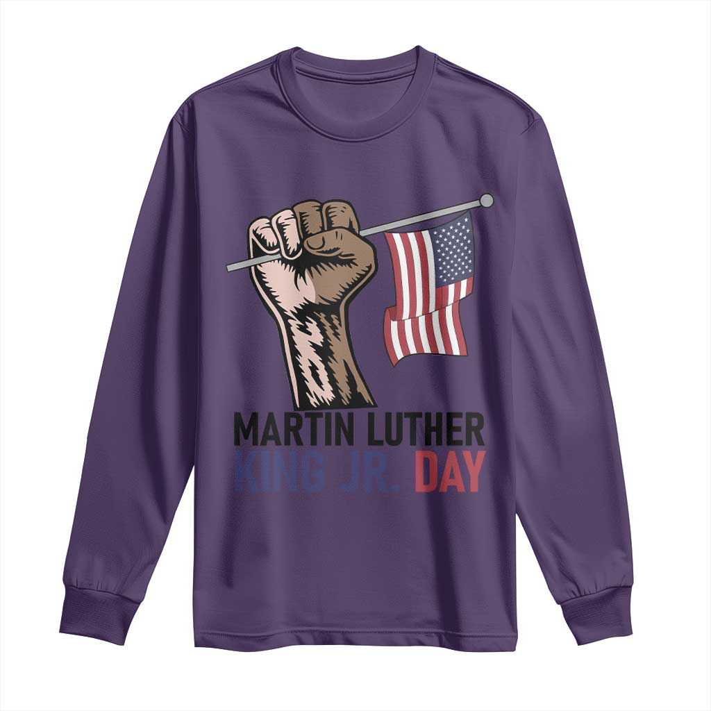 Martin Luther King Jr Long Sleeve Shirt Black History Month TS14 Purple Print Your Wear