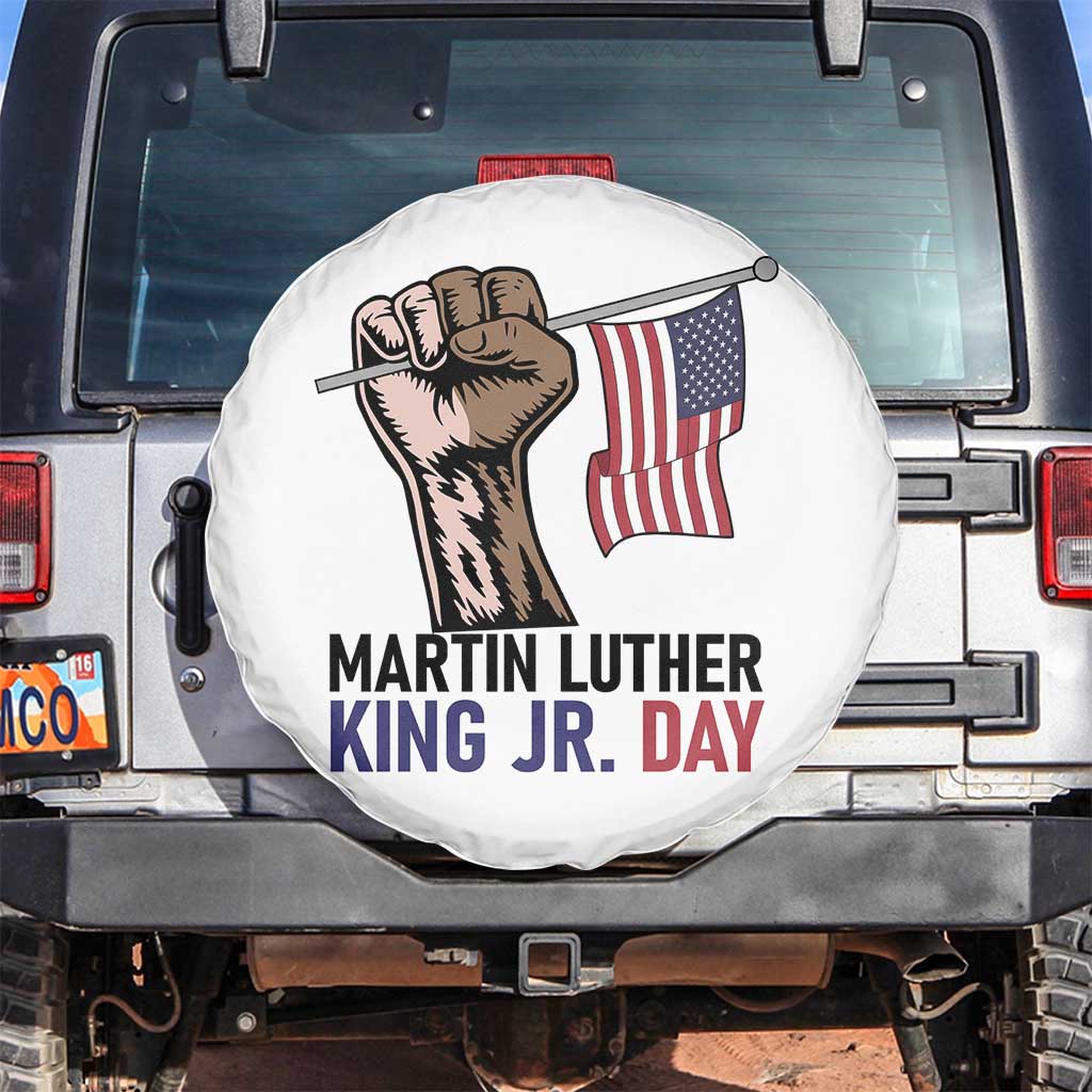 Martin Luther King Jr Spare Tire Cover Black History Month TS14 No hole White Print Your Wear