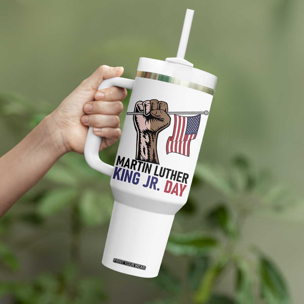 Martin Luther King Jr Tumbler With Handle Black History Month TS14 Print Your Wear