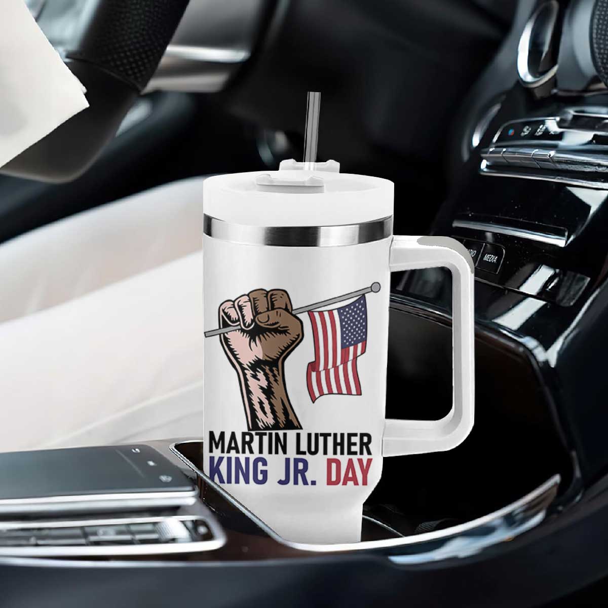 Martin Luther King Jr Tumbler With Handle Black History Month TS14 Print Your Wear