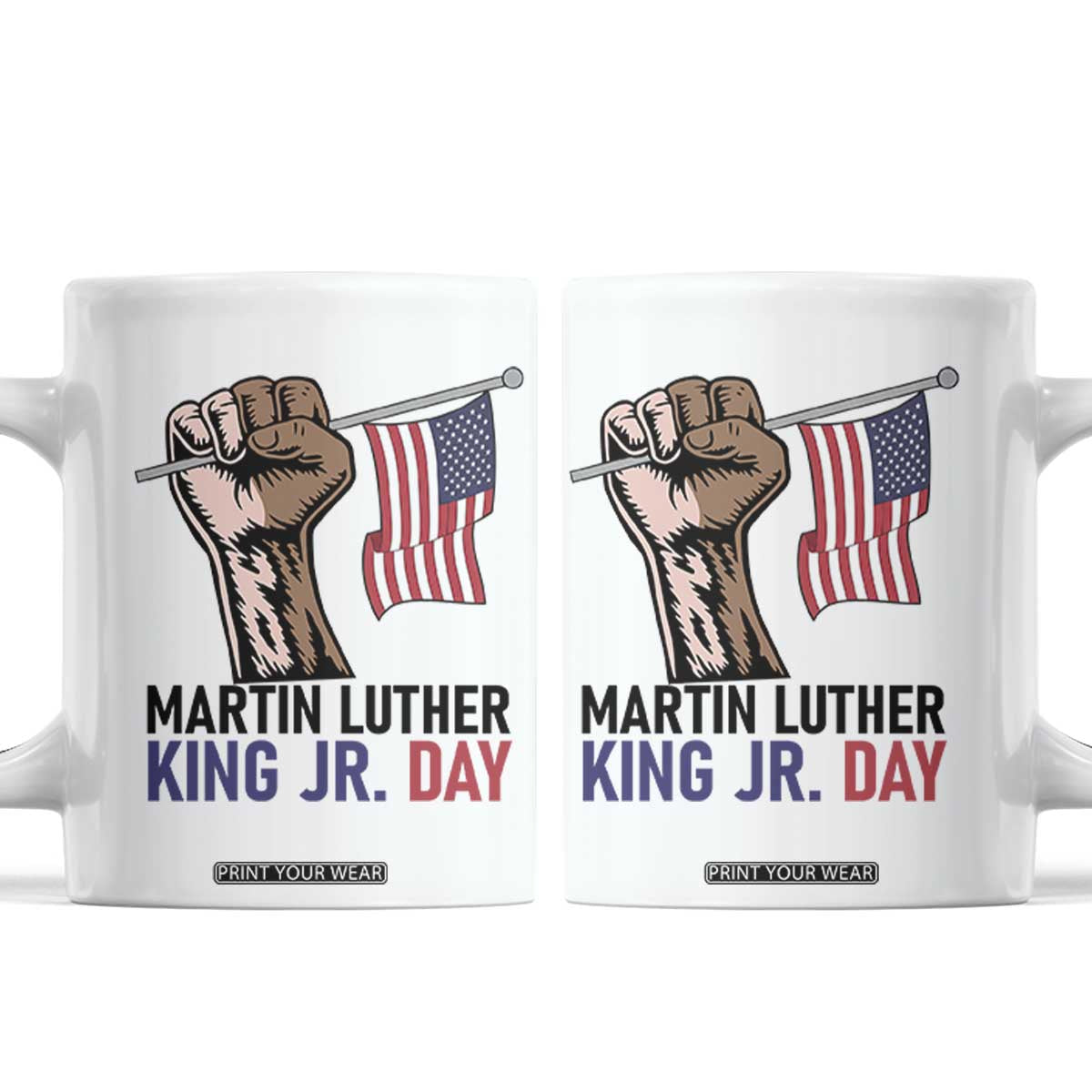 Martin Luther King Jr Coffee Mug Black History Month TS14 White Print Your Wear