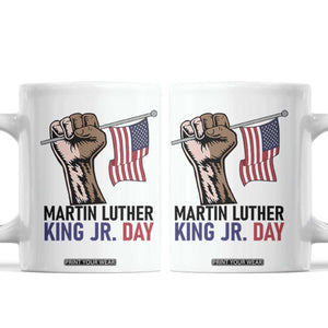 Martin Luther King Jr Coffee Mug Black History Month TS14 White Print Your Wear