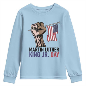 Martin Luther King Jr Youth Sweatshirt Black History Month TS14 Light Blue Print Your Wear