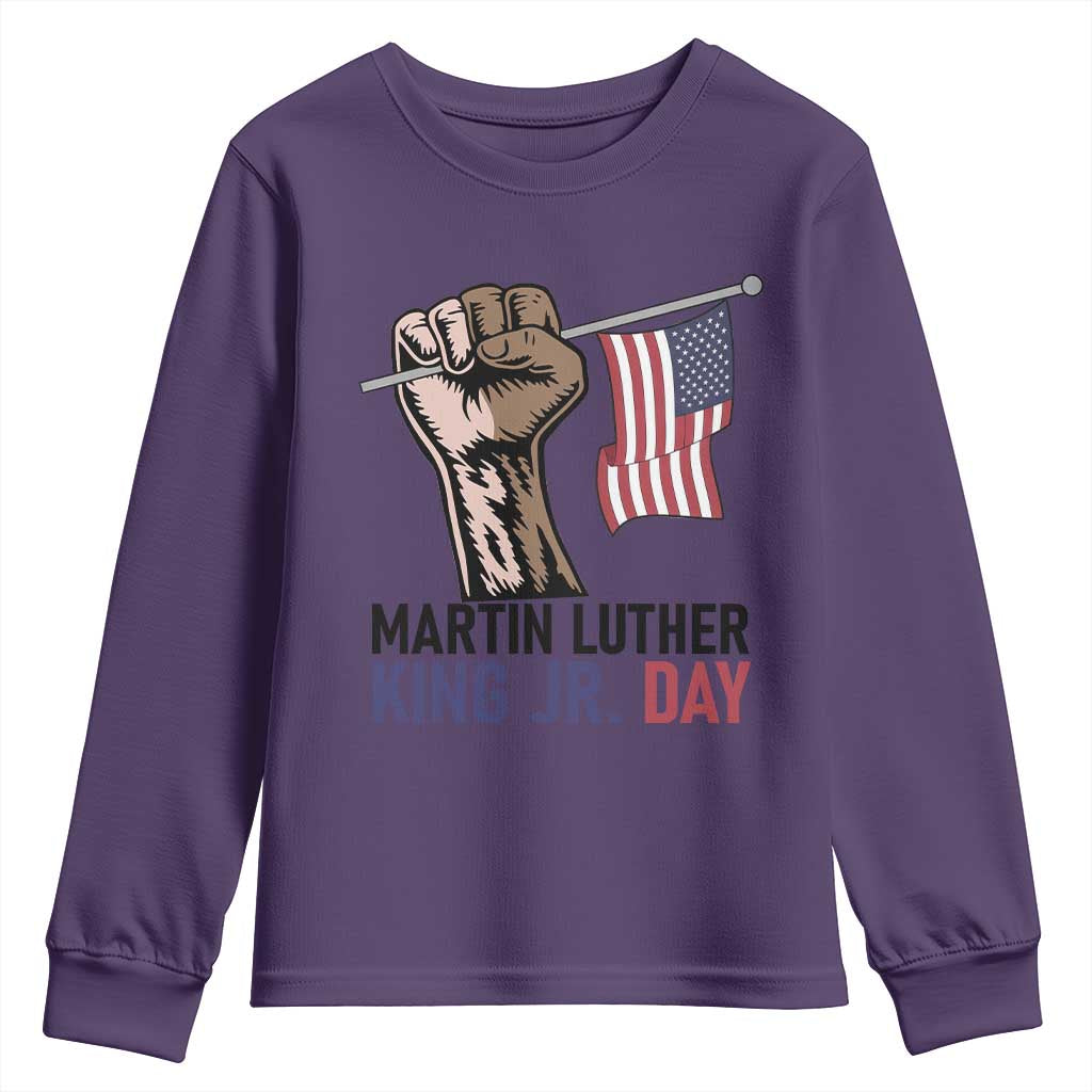 Martin Luther King Jr Youth Sweatshirt Black History Month TS14 Purple Print Your Wear