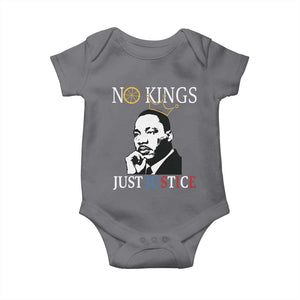 Martin Luther King Jr Baby Onesie No Kings Just Justice TS14 Charcoal Print Your Wear