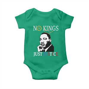 Martin Luther King Jr Baby Onesie No Kings Just Justice TS14 Irish Green Print Your Wear