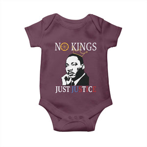 Martin Luther King Jr Baby Onesie No Kings Just Justice TS14 Maroon Print Your Wear