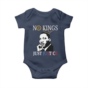 Martin Luther King Jr Baby Onesie No Kings Just Justice TS14 Navy Print Your Wear