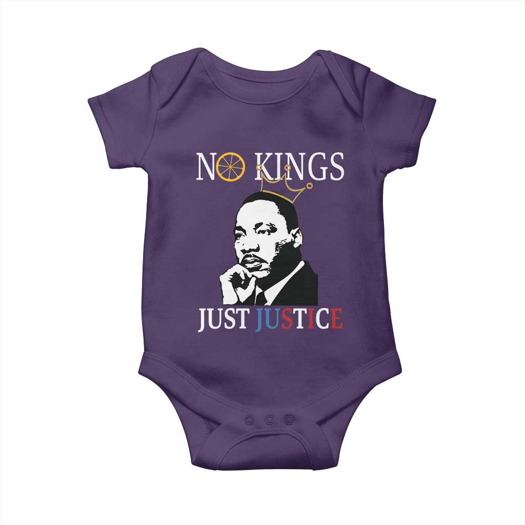 Martin Luther King Jr Baby Onesie No Kings Just Justice TS14 Purple Print Your Wear