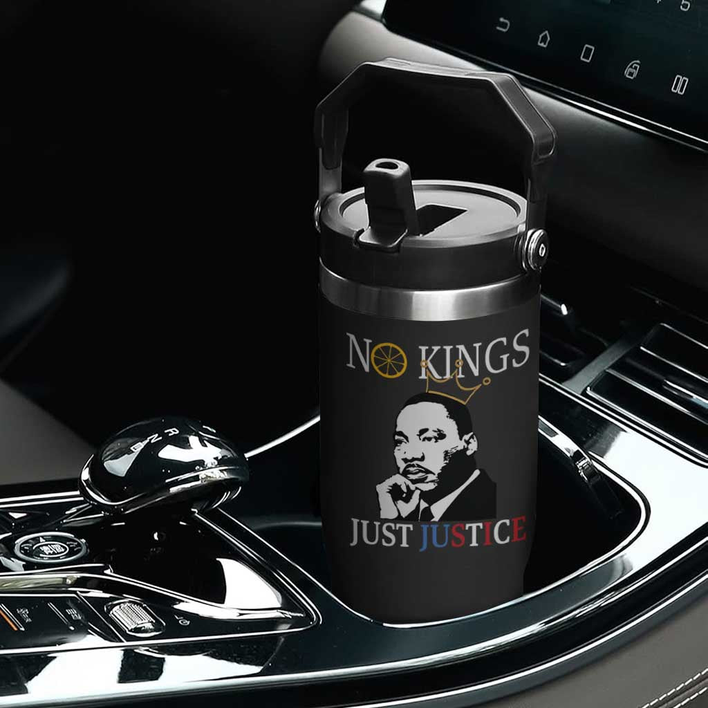 Martin Luther King Jr Flip Straw Tumbler No Kings Just Justice TS14 Print Your Wear
